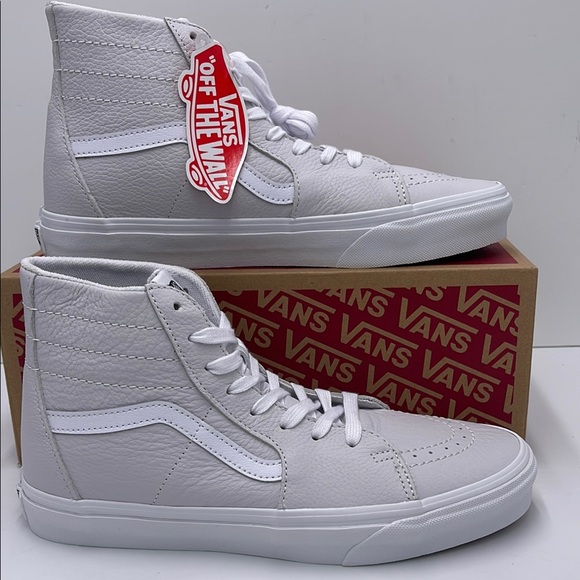 Vans Shoes - Vans WMNS White High-Top Sneakers Sk8-Hi Tapered
Leather Nimbus Cloud